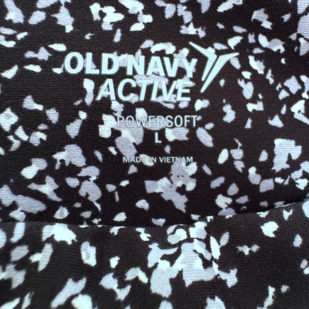 Old Navy Power-soft Leggings Speckled Active Leggings with Pockets womens Large - Picture 5 of 6